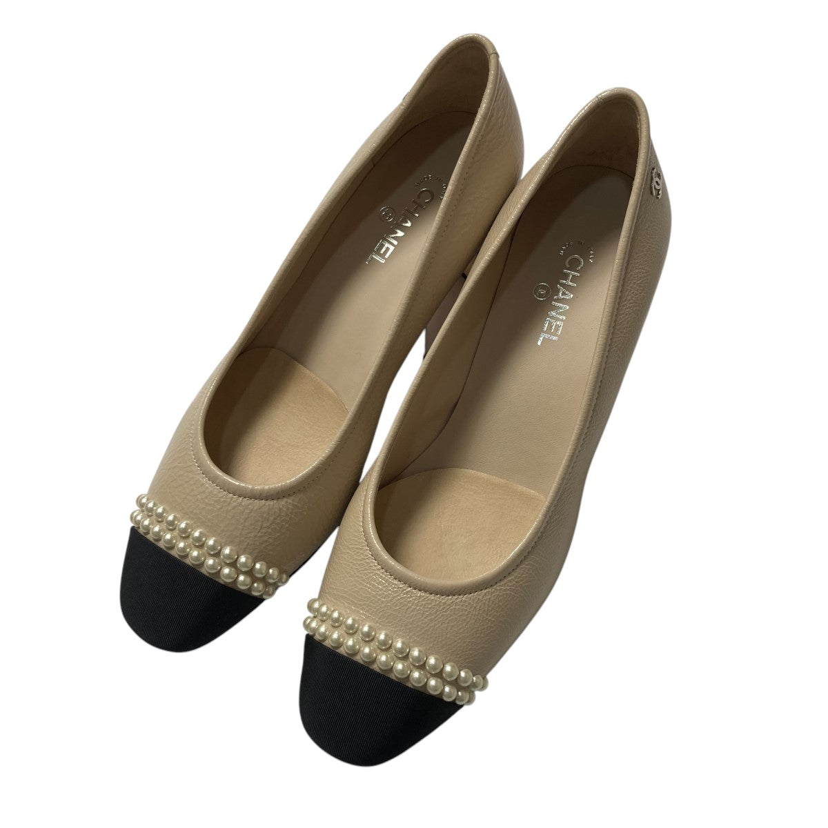 CHANEL(シャネル) パールフラットシューズG33424 G33424 ブラック