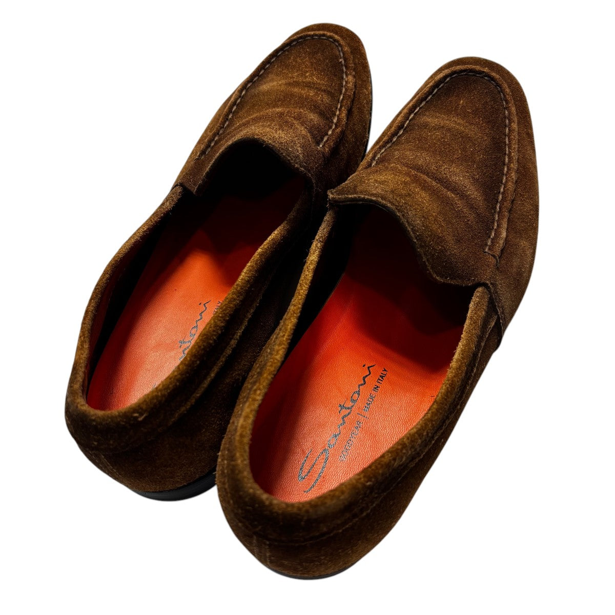 【たろーちゃん専用】SANTONI UK8.5 サントーニ スエード ローファー Santoni(サントーニ) スウェードローーファー ブラウン サイズ 8