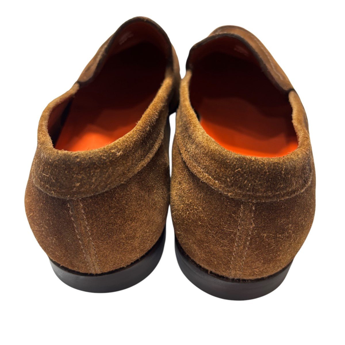 サントーニ 5 1/2 24.5 スエード ローファー スリッポン ブラウン 外観美品】Santoni サントーニ ローファー スリッポン 5 1/2