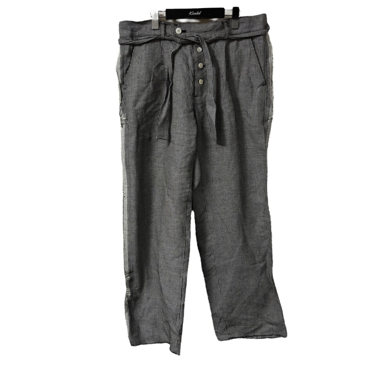 24SSLINEN PAPER EASY PANTS千鳥格子パンツMID24SS PT01