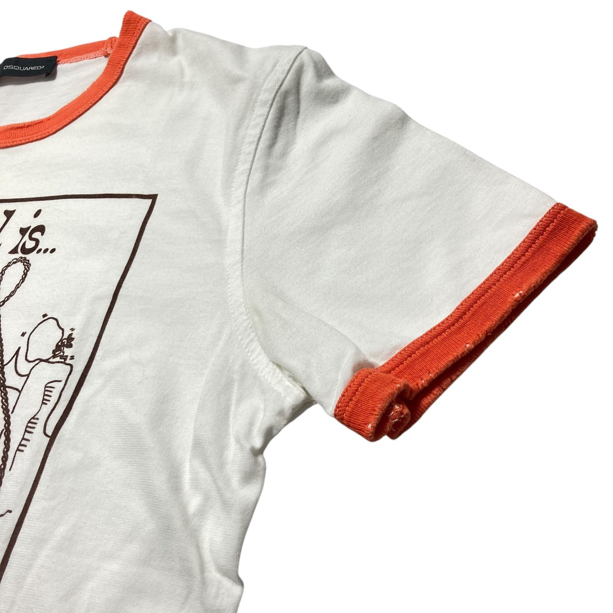 DSQUARED2(ディースクエアード) コットンリンガーTシャツ