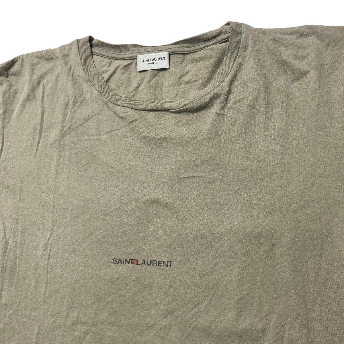 サンローランパリ Saint Laurent Paris コットンロゴＴシャツ 648102 ベージュ サイズ：S Saint Laurent Paris(サンローランパリ) コットンロゴTシャツ