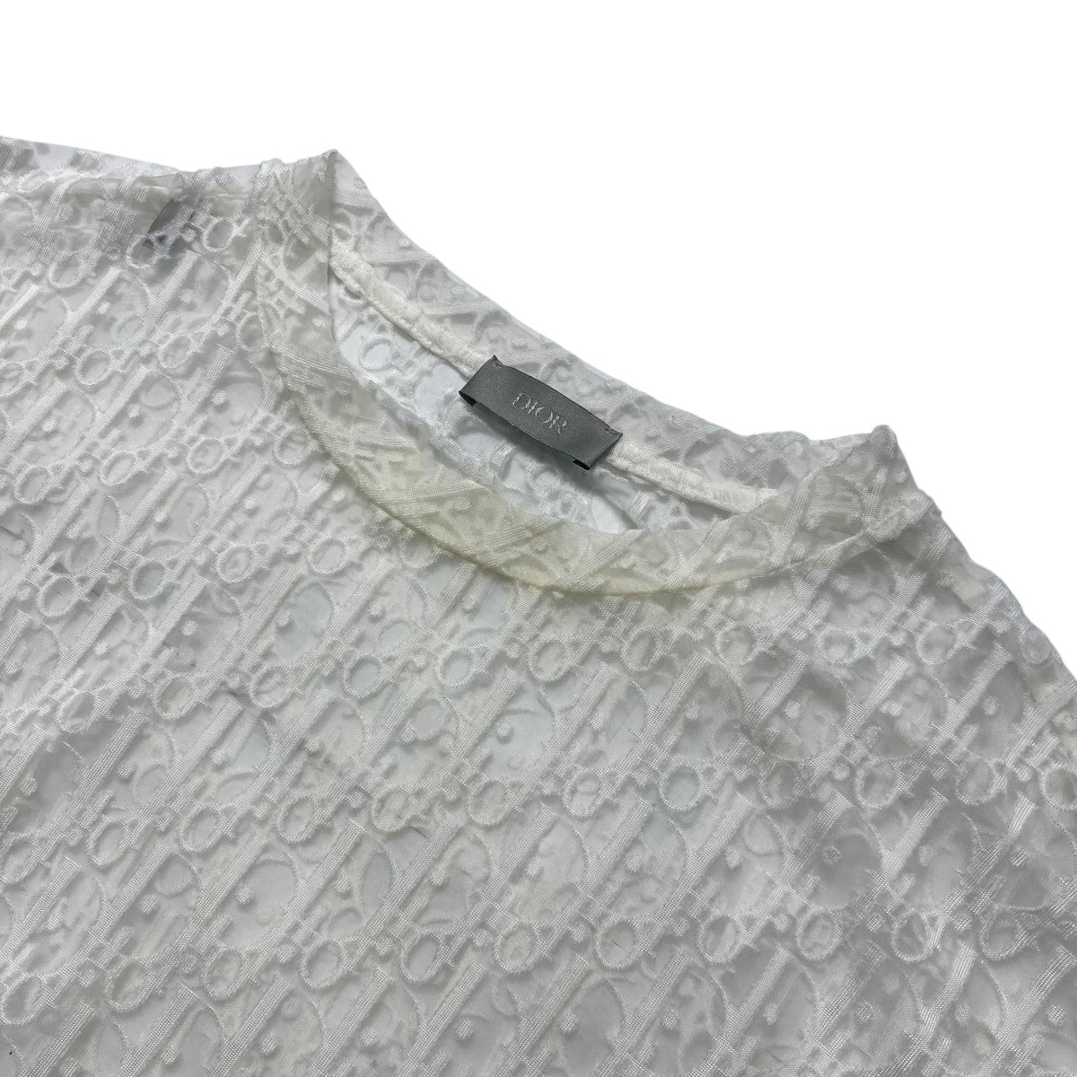 Oblique See Through Teeレースカットソー923J615A0537
