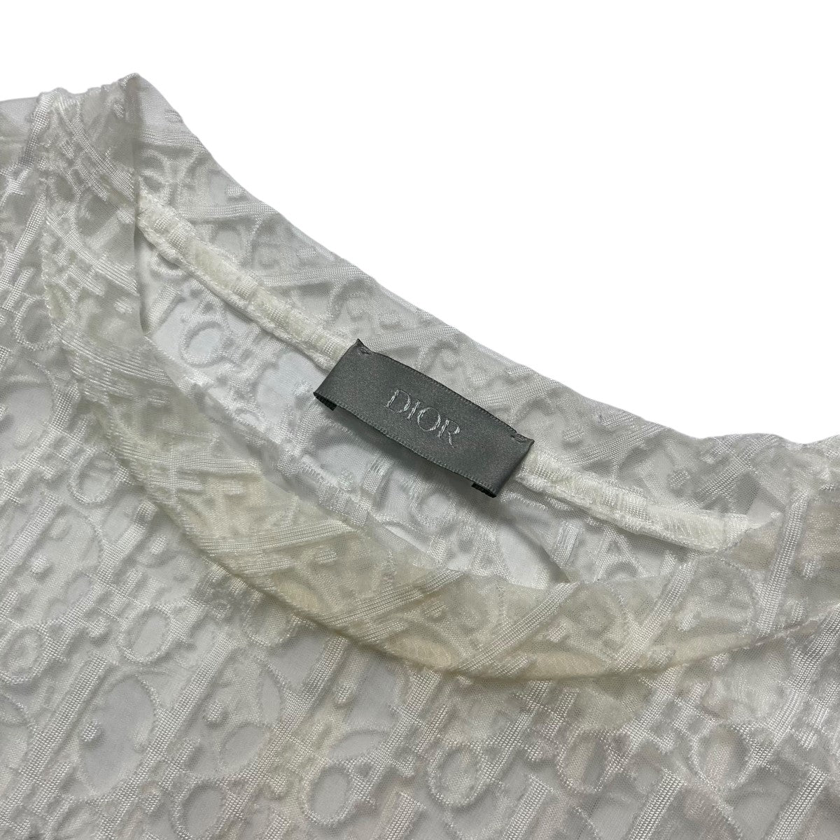 Oblique See Through Teeレースカットソー923J615A0537