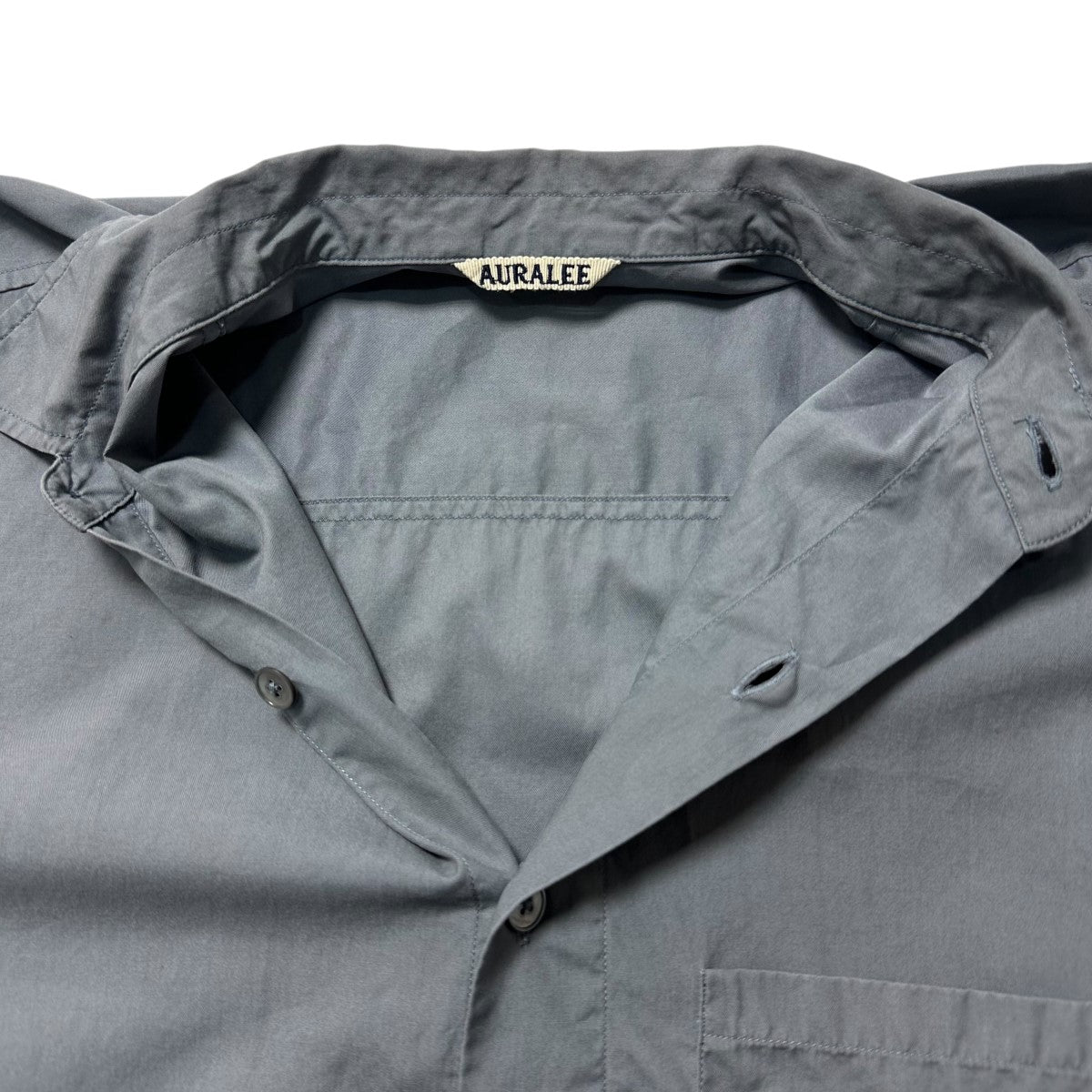 AURALEE(オーラリー) WASHED FINX TWILL BIG HALF SLEEVED