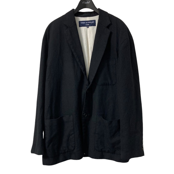 AD2016 コムデギャルソンオムノーカラーブルゾン　　ウール切り返し AD2016 コムデギャルソンオムノーカラーブルゾン ウール切り返し