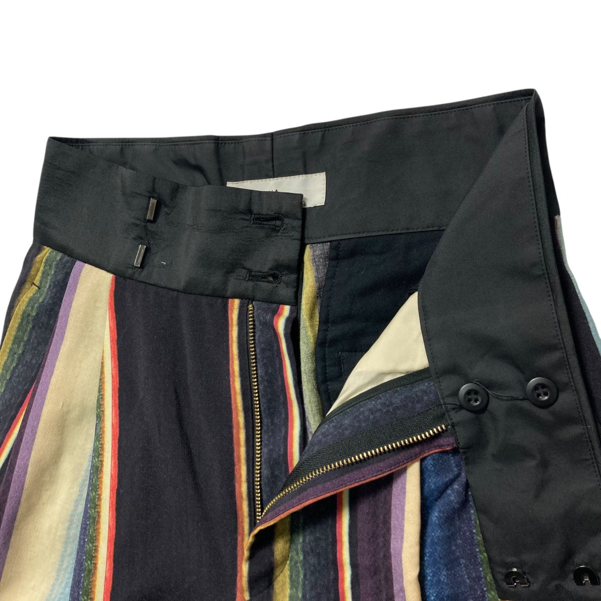 TOGA トーガ　ブラック プリーツ スラックス ベルト付き 2024SS TOGA VIRILIS トーガビリリース NYLON TAFFETA PANTS