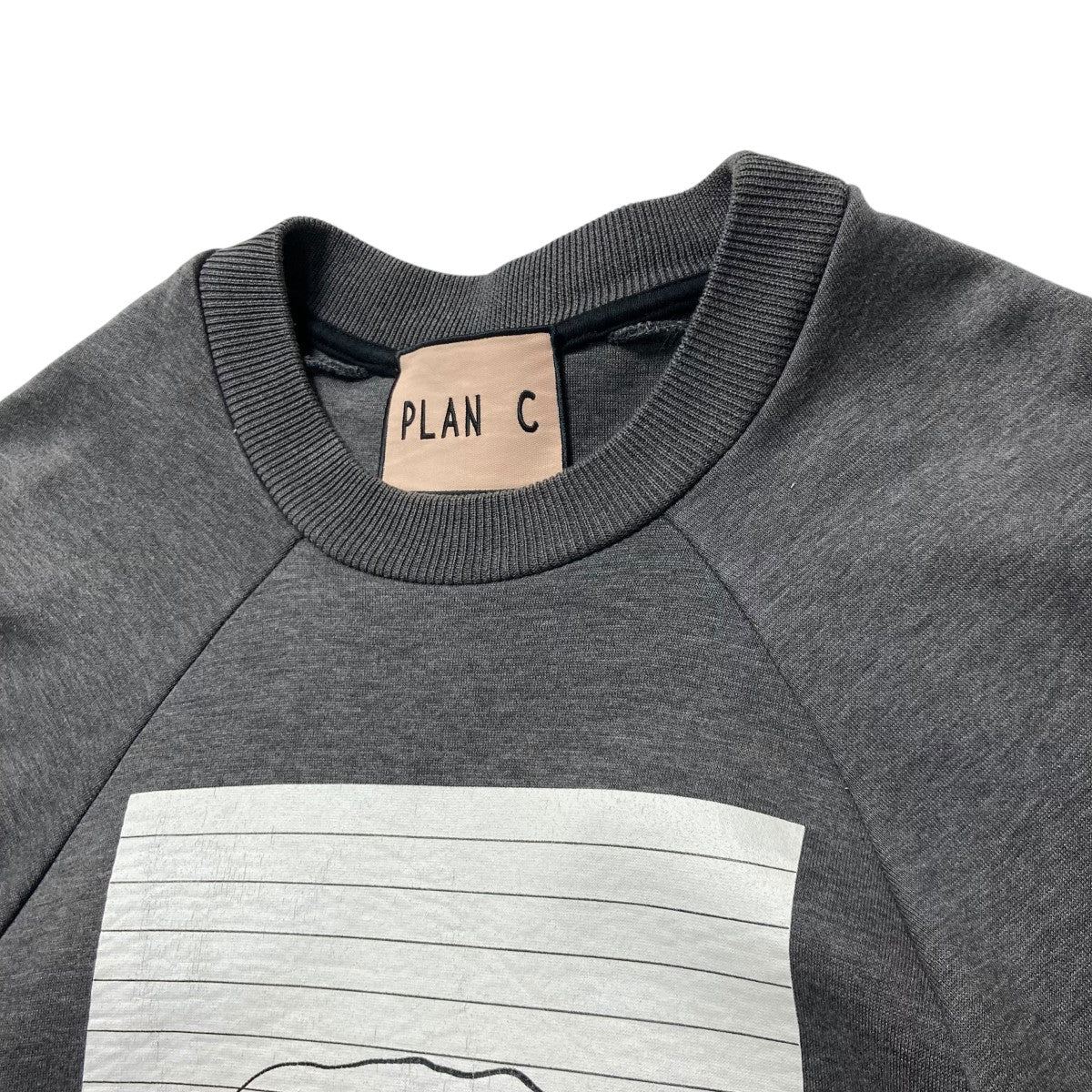 Plan C(プランシー) RAGLAN SLEEVE SWEATフロントプリント