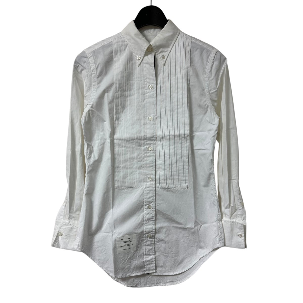 【値下げ】Thom Browne ピンタックシャツ FLL043E 03113100 ホワイト サイズ：36 (EC) Thom Browne(トム・ブラウン) ピンタックシャツFLL043E 03113100