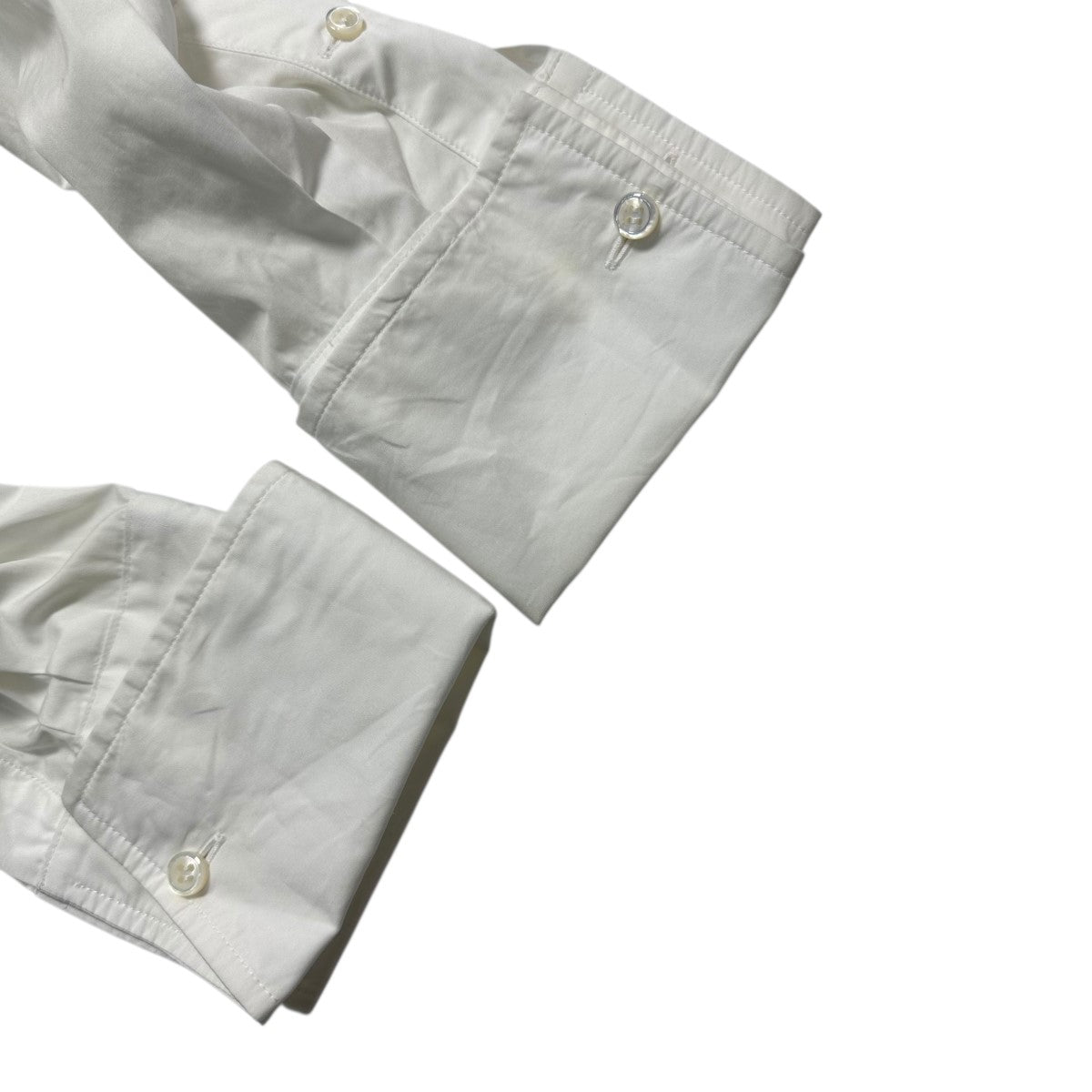 【値下げ】Thom Browne ピンタックシャツ FLL043E 03113100 ホワイト サイズ：36 (EC) Thom Browne(トム・ブラウン) ピンタックシャツFLL043E 03113100