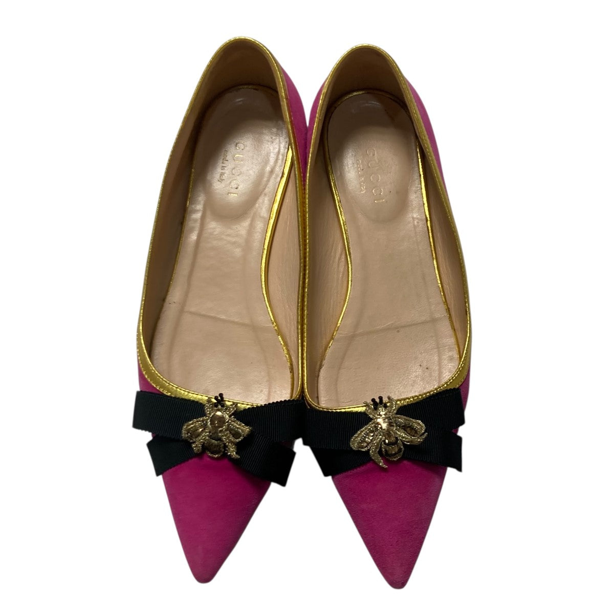 GUCCI GGマーク リボン パンプス　35 1/2 楽天市場】グッチ GUCCI GGマーモントチェンキヒール パンプス