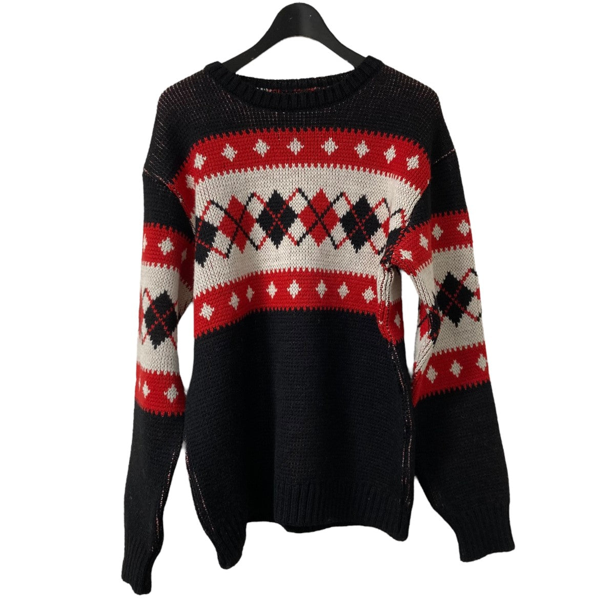 24AWCrew Neck Sweater - ArgyleウールクルーネックニットPU316