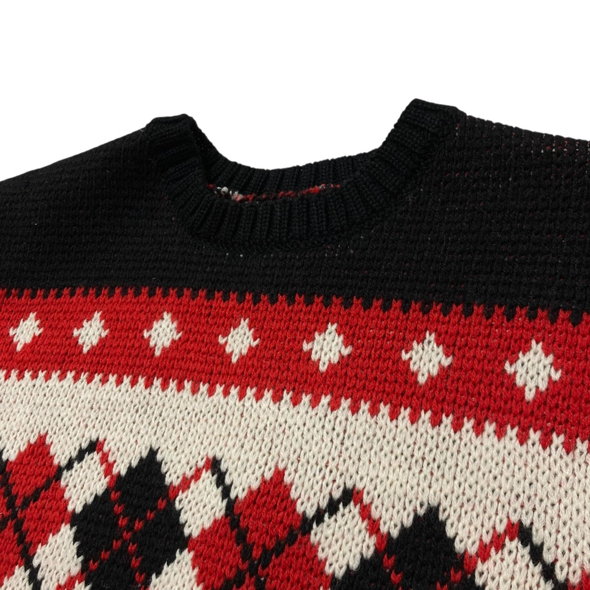 24AWCrew Neck Sweater - ArgyleウールクルーネックニットPU316