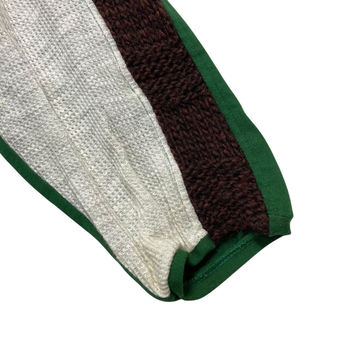 23AWSOLON KNIT HYBRID LS TOP異素材スウェット7883240232