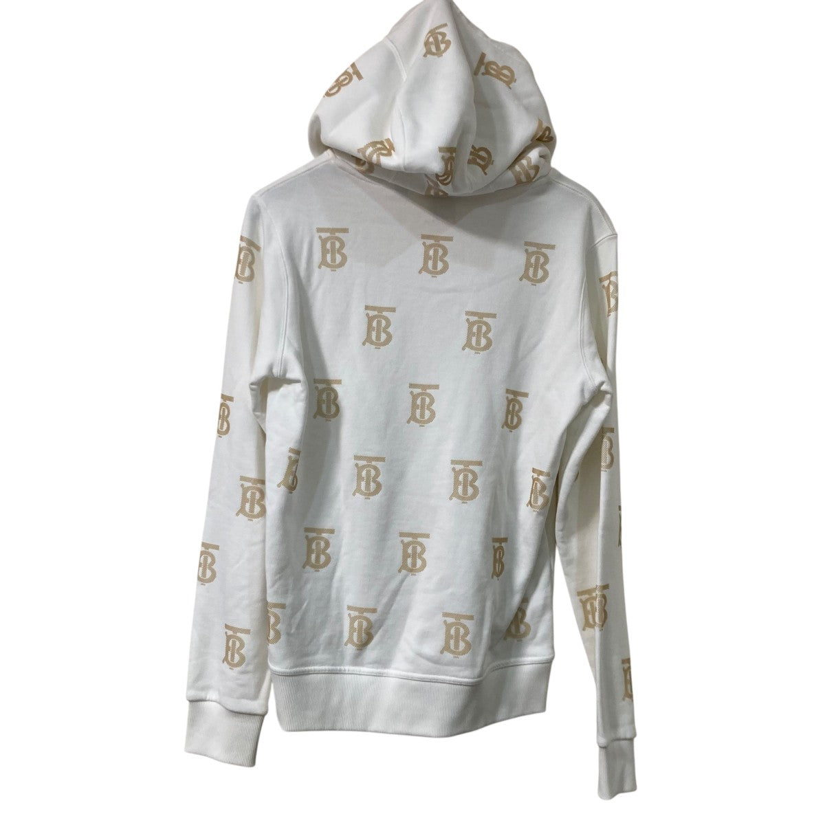 バーバリー burberry 美品 38 パーカー ホワイト BURBERRY バーバリー パーカー レディース モノグラム ロゴ
