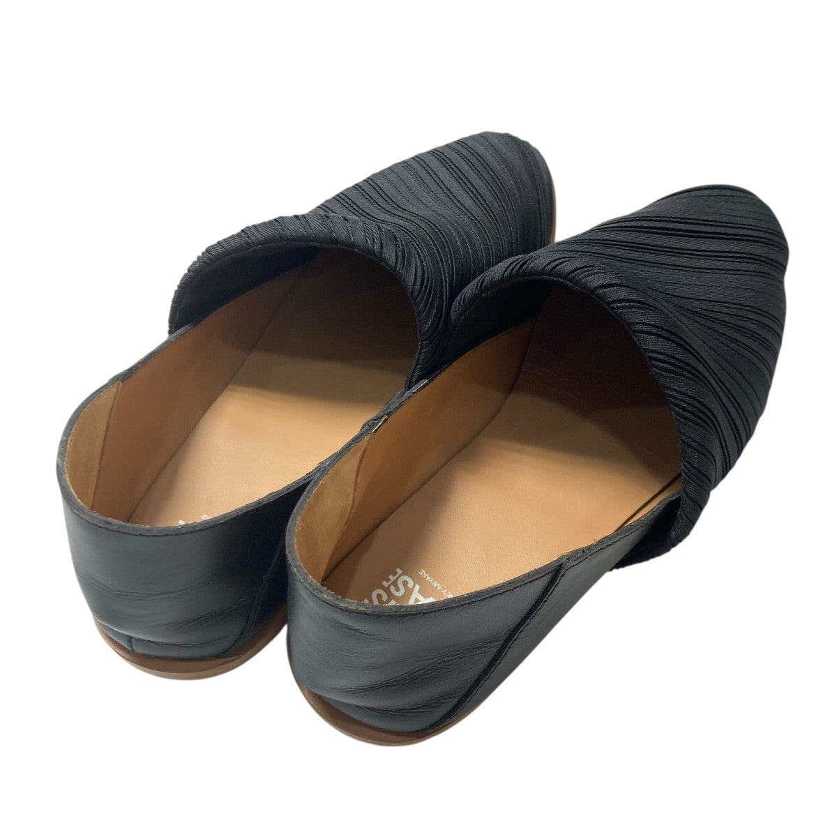 PLEATS PLEASE(プリーツプリーズ) KNIT PLEATS SLIPONレザースリッポン