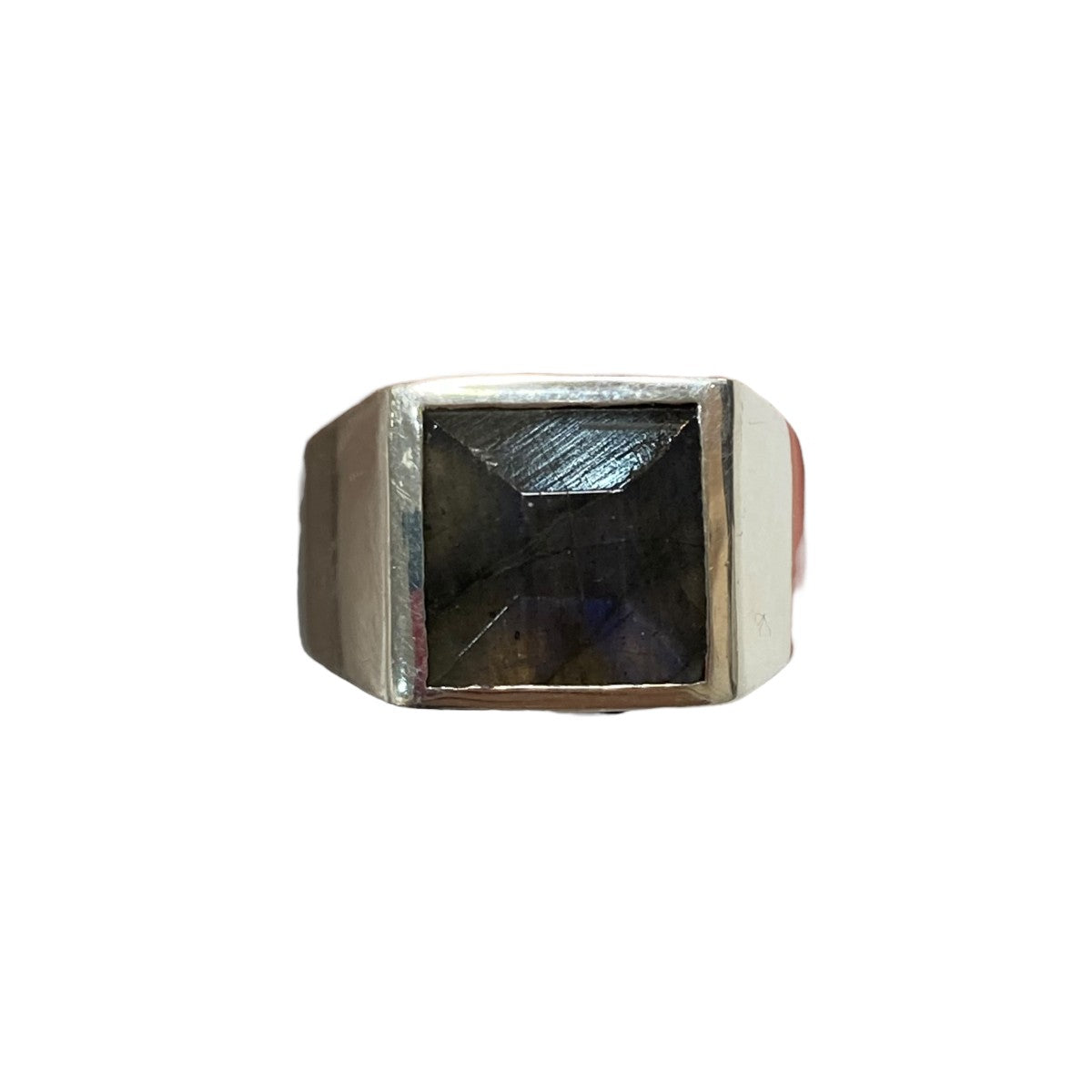 HASH Labradorite square ring 17号 シルバーリング Labradorite square ring – HASH.