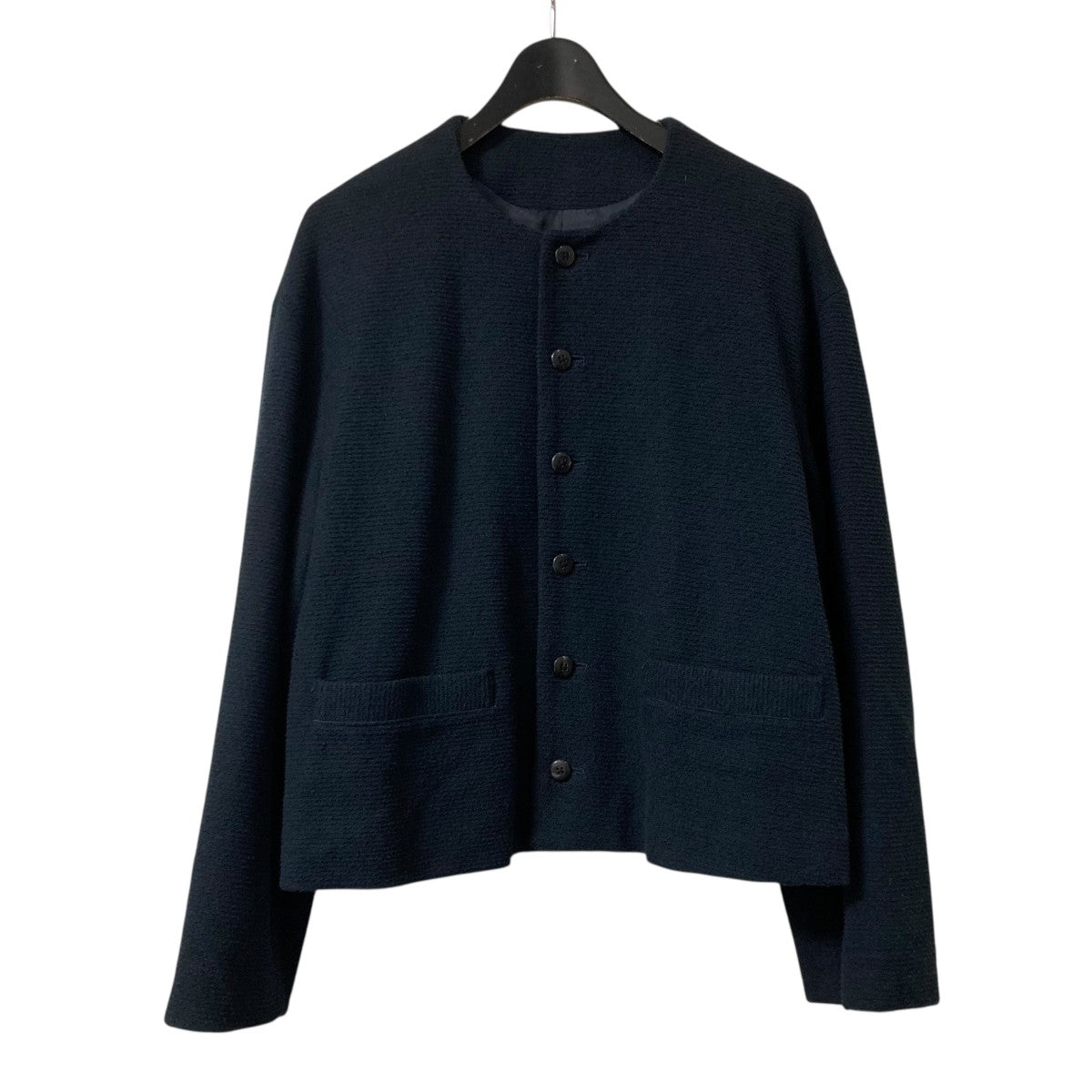 22SSESTER COTTON KNIT - NO COLLAR JACKETノーカラージャケット22SECK01