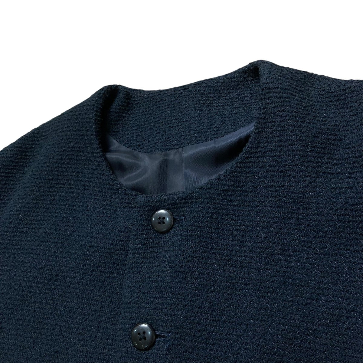 22SSESTER COTTON KNIT - NO COLLAR JACKETノーカラージャケット22SECK01