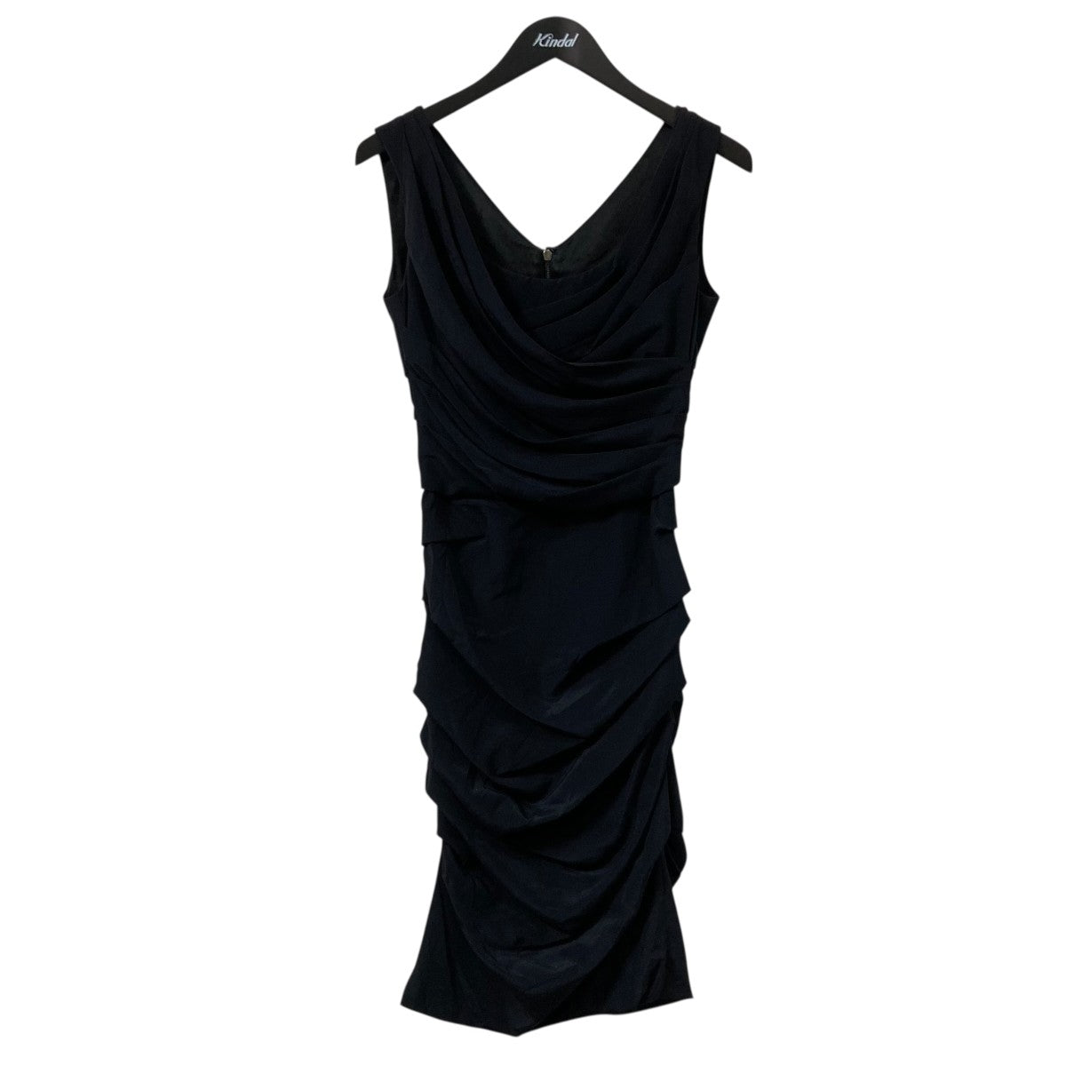 Ruched Stretch-Silk Satin DressノースリーブドレスF6U39T