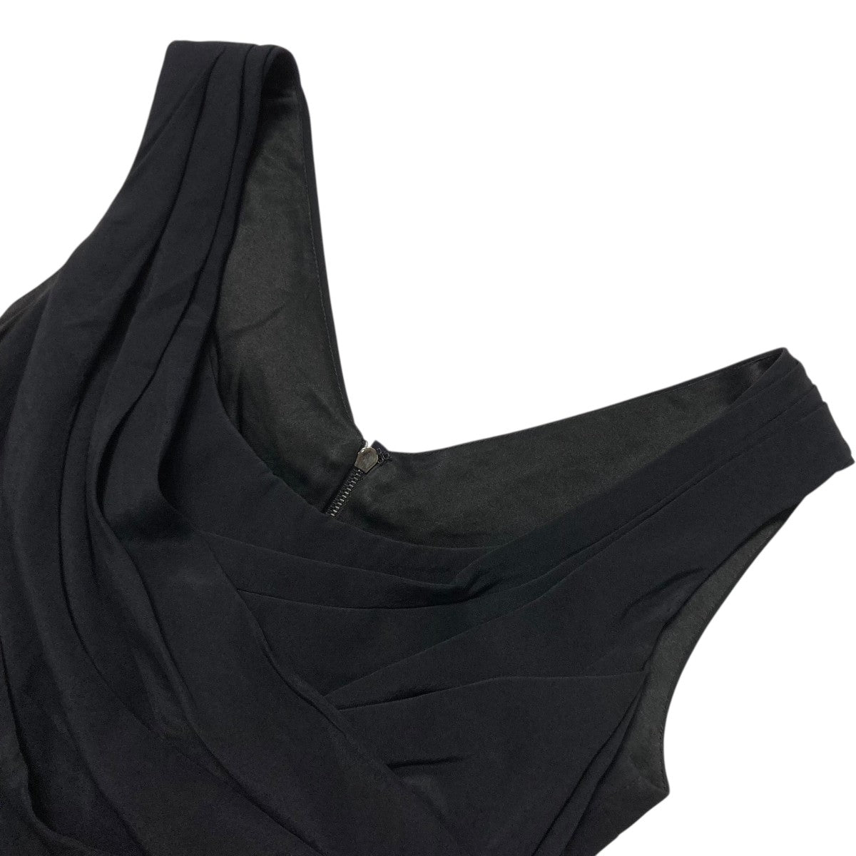 Ruched Stretch-Silk Satin DressノースリーブドレスF6U39T