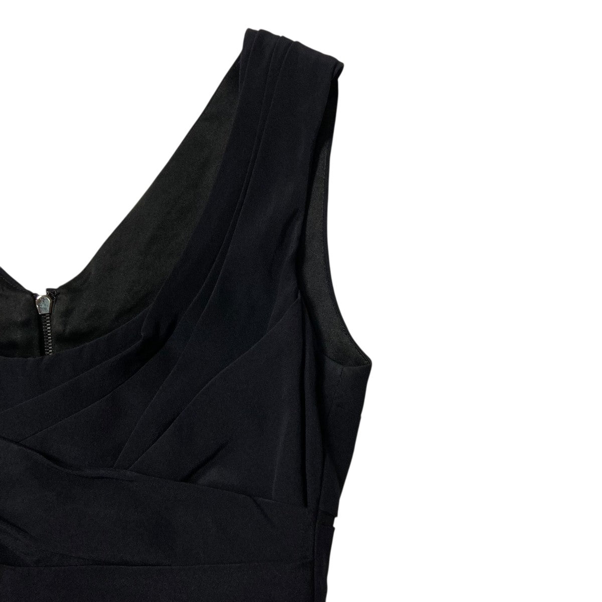 Ruched Stretch-Silk Satin DressノースリーブドレスF6U39T