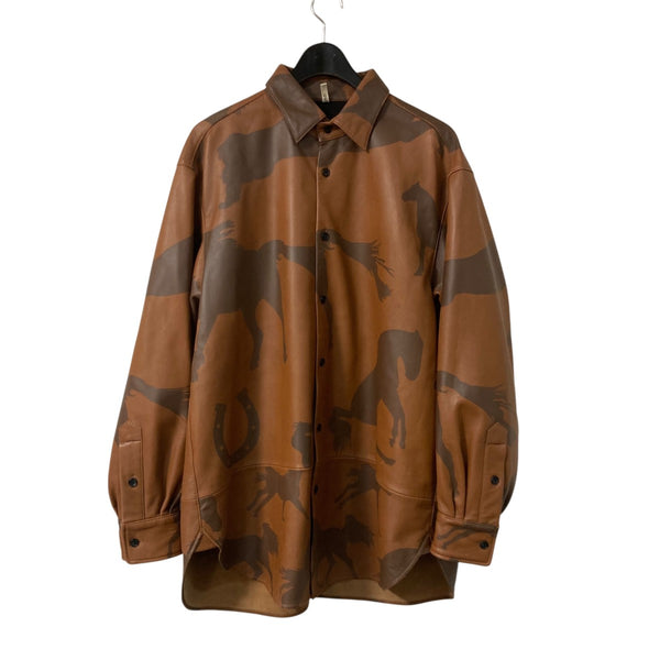 CCU(シーシーユー) ”NEAT“ REGULAR COLLAR SHIRTレザーシャツSH 01 P