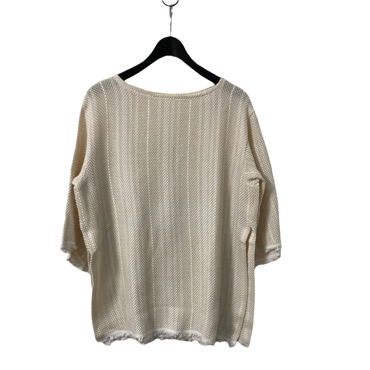 GALERIE VIE 24SSコットンラッセル サイドスリットプルオーバー半袖ニット23034103104 古着・中古-1枚目のアイテム画像