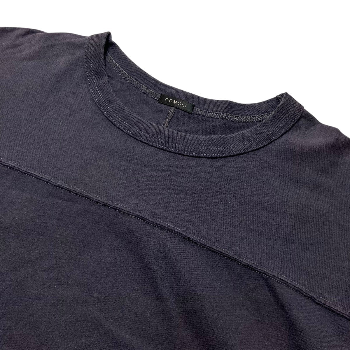 COMOLI コモリ 21AW フットボールTシャツ フェードネイビー サイズ3 comoli フットボールT サイズ3 ネイビー