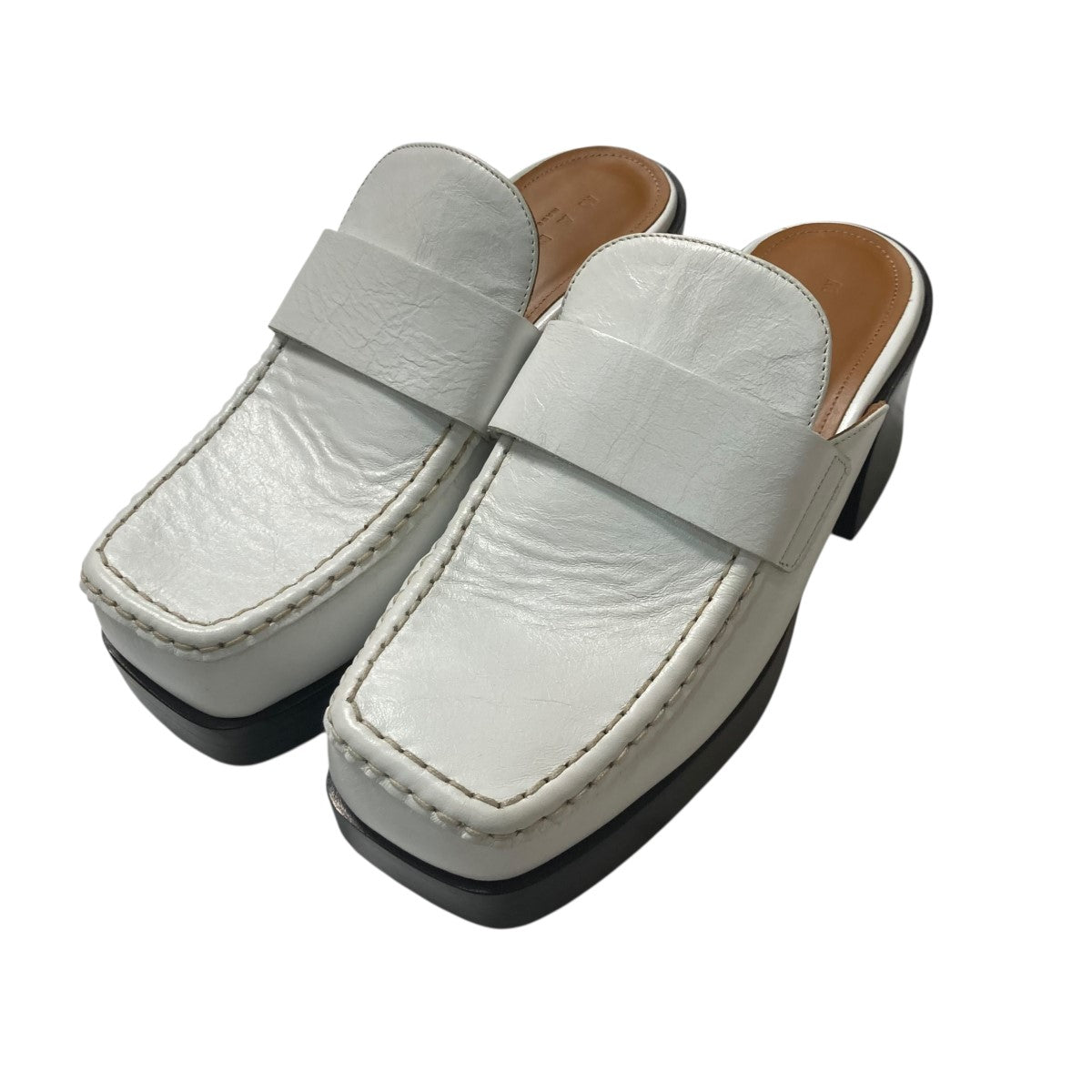 MARNI◇マルニ◇フリンジレザー　フラット　ミュール MARNI(マルニ) 23SSレザー プラットフォームミュールレザーミュール