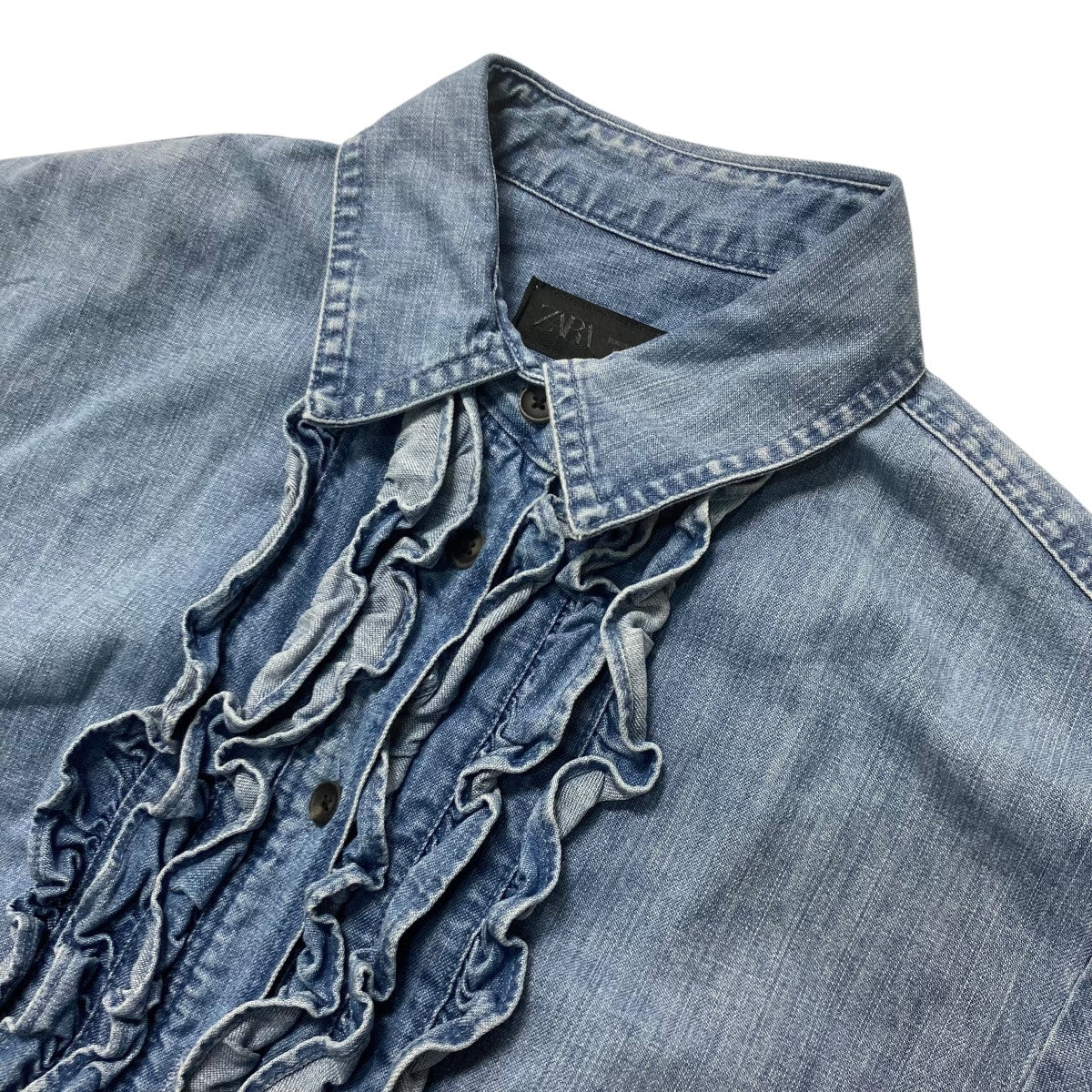 【完売品】ZARA ザラ ZW COLLECTION デニムシャツ　S 新品 ZARA - 完売品 ZARA ZWコレクション デニムシャツ S新品タグ付き