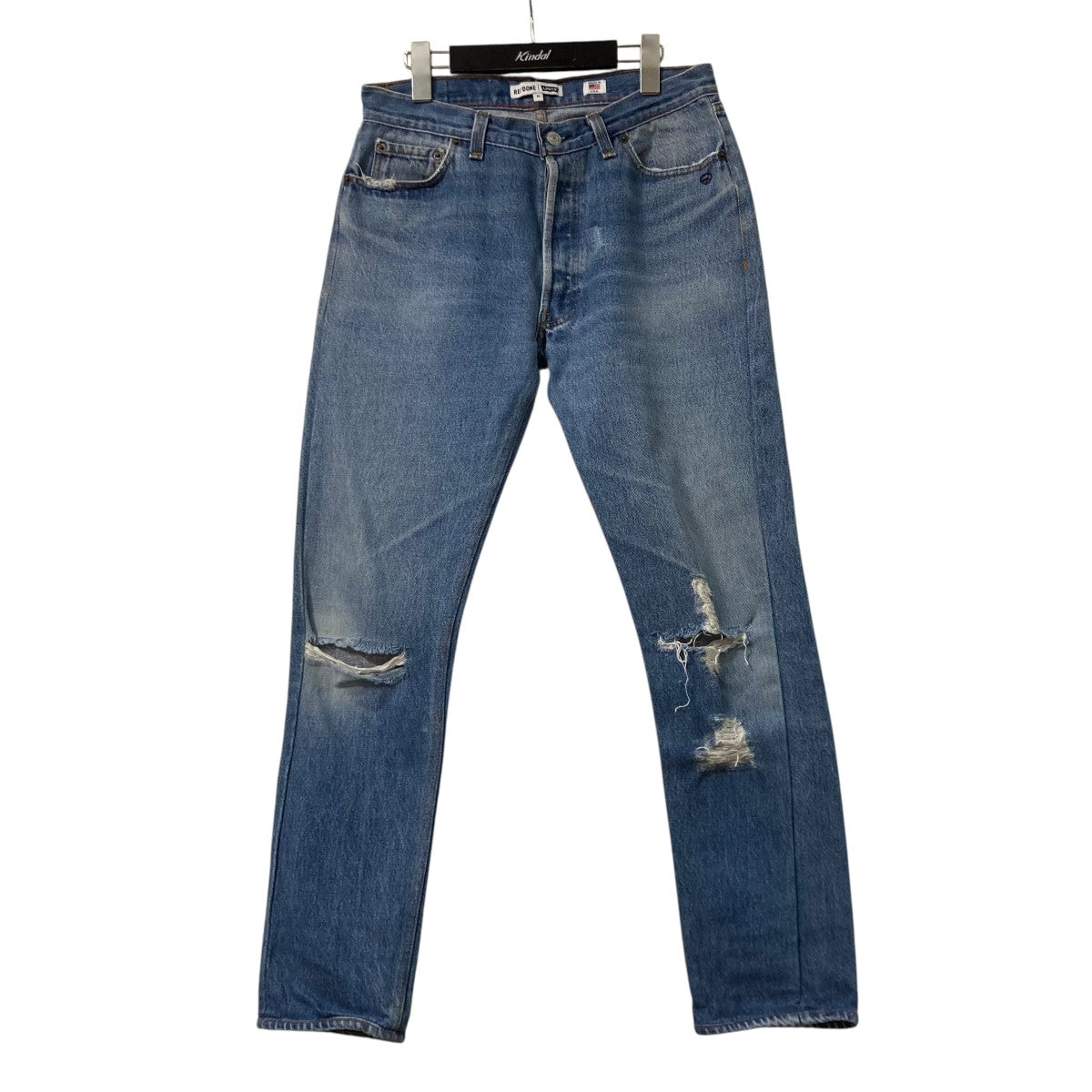 RE／DONE RELAXED STRAIGHTダメージデニムパンツ15030510007230 古着・中古-1枚目のアイテム画像