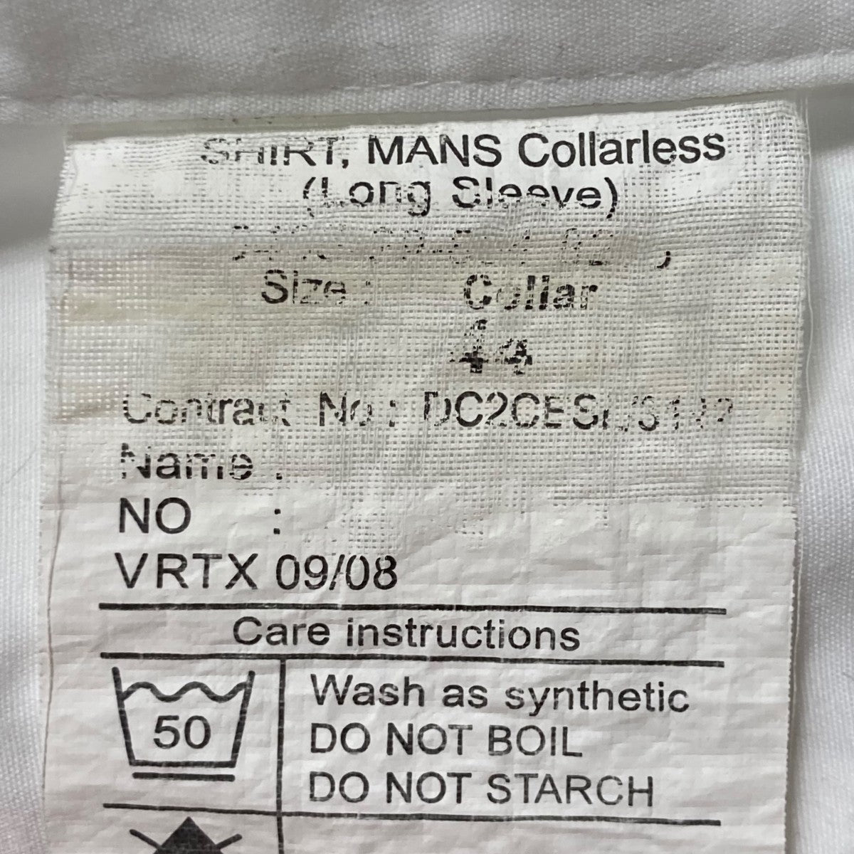 USED イギリス軍バンドカラーシャツスタンドカラー長袖シャツ 古着・中古-7枚目のアイテム画像