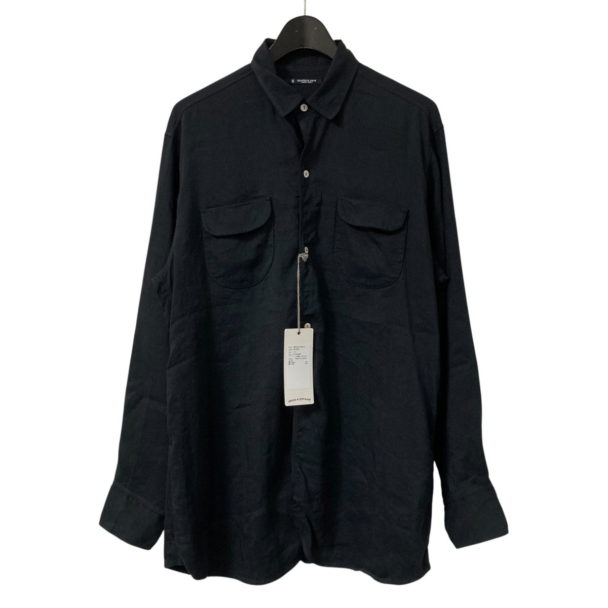 新品 MAATEE&SONS シャツジャケット リネンシルク 二重織 サイズ1 新品 MAATEE&SONS シャツジャケット リネンシルク 二重織 サイズ
