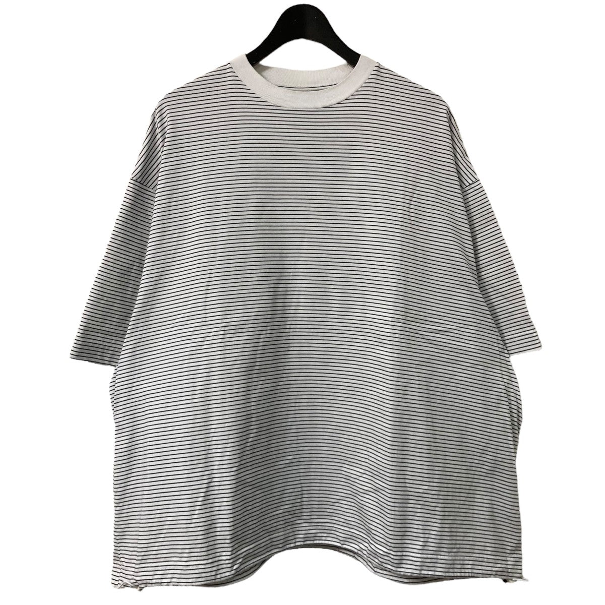 is-ness(イズネス) SHORT SLEEVE T-SHIRT 裾ドローコードワイド