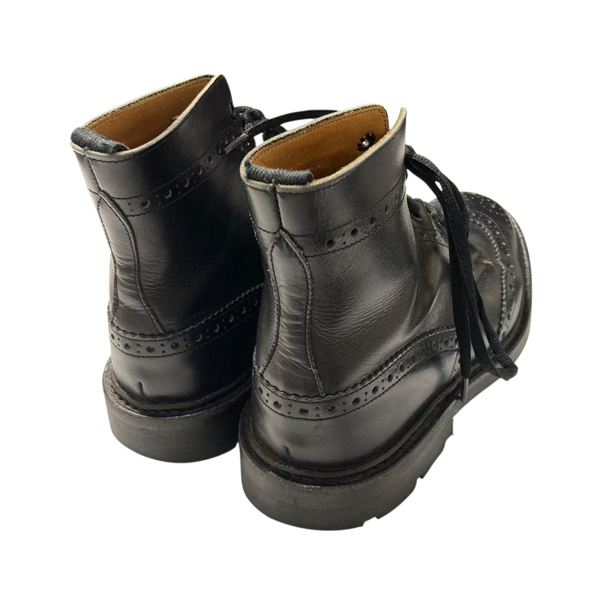 Tricker's　M2508 ブラック ウィングチップ シューズ Tricker's (トリッカーズ) ウィングチップローカットカントリー