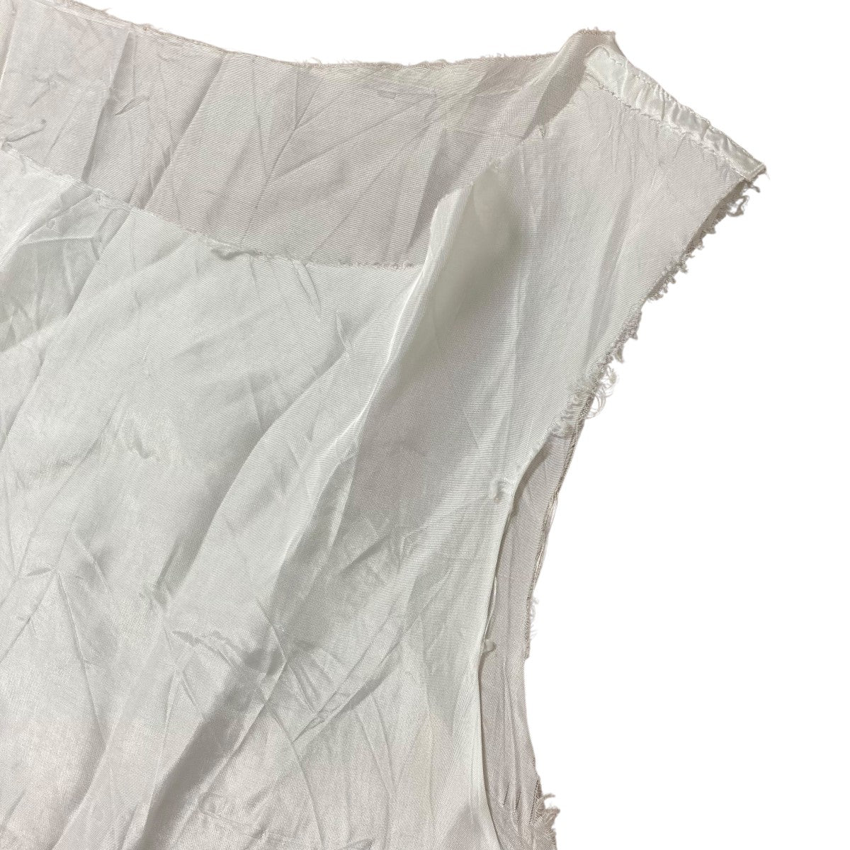 エドワード・カミング EDWARD CUMING 22SS VISCOSE TANK TOP ペチコート付き タンクトップ カーキ サイズ：3 EDWARD CUMING(エドワード・カミング) 22SSVISCOSE TANK TOP