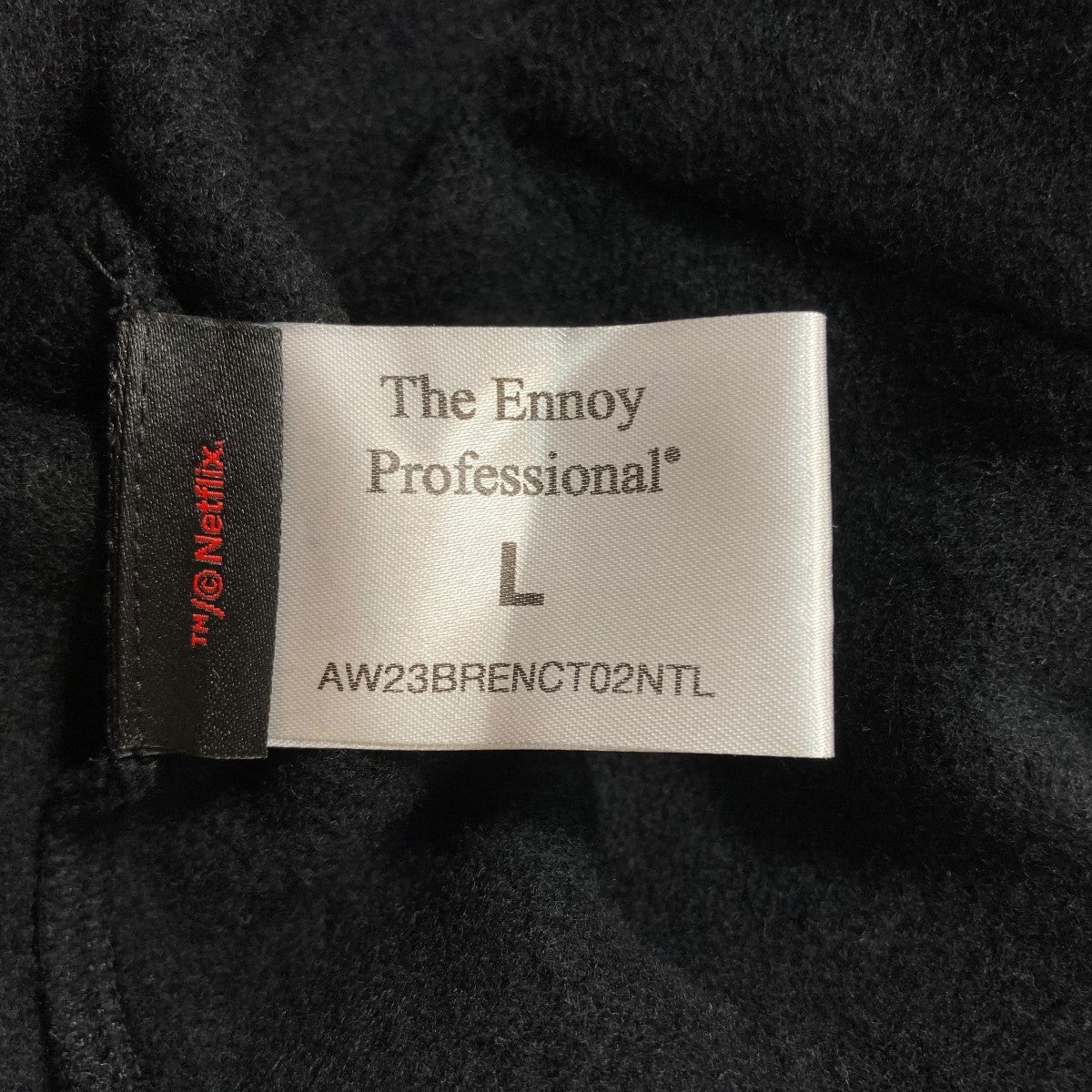 ENNOY×NETFLIX 23AW裏起毛パーカーAW23BRENCT02NTL