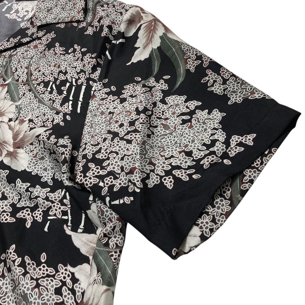 AMIRI (アミリ) シルク ブルゾン ブラック/ホワイト AMIRI アミリ Tシャツ 男女兼用 2024春夏秋 ブラック ホワイト