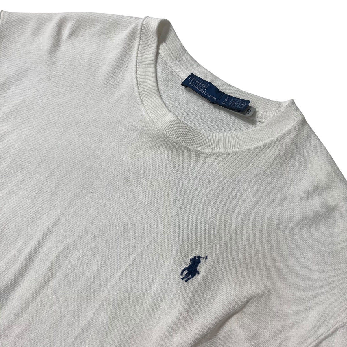 ポロラルフローレン POLO RALPH LAUREN ワンポイント刺繍ロングスリーブカットソー ホワイト サイズ：S POLO RALPH LAUREN(ポロラルフローレン) ワンポイント刺繍ロング