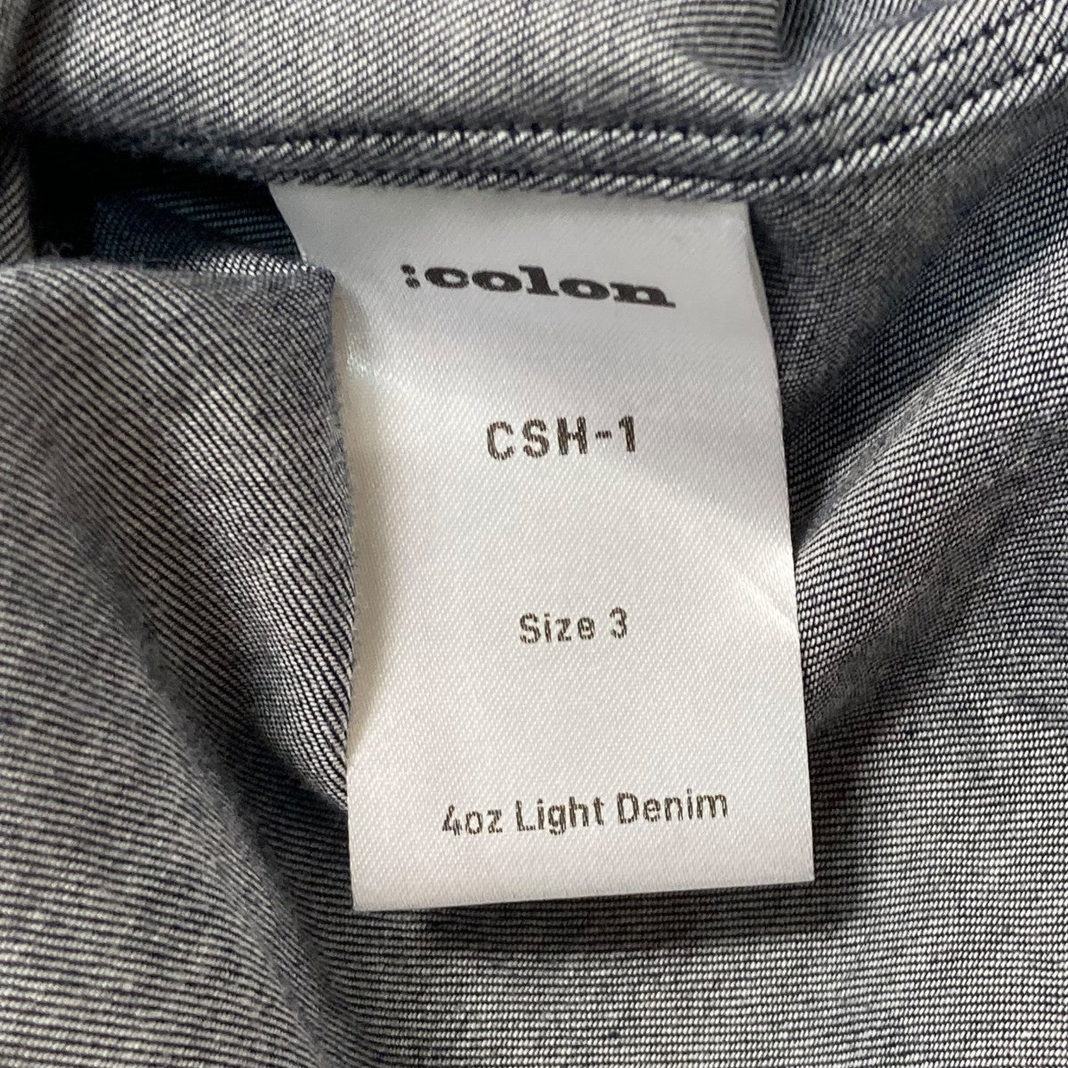 colon 1インプリーツロングシャツスタンドカラーブラウスCSH 1 古着・中古-6枚目のアイテム画像