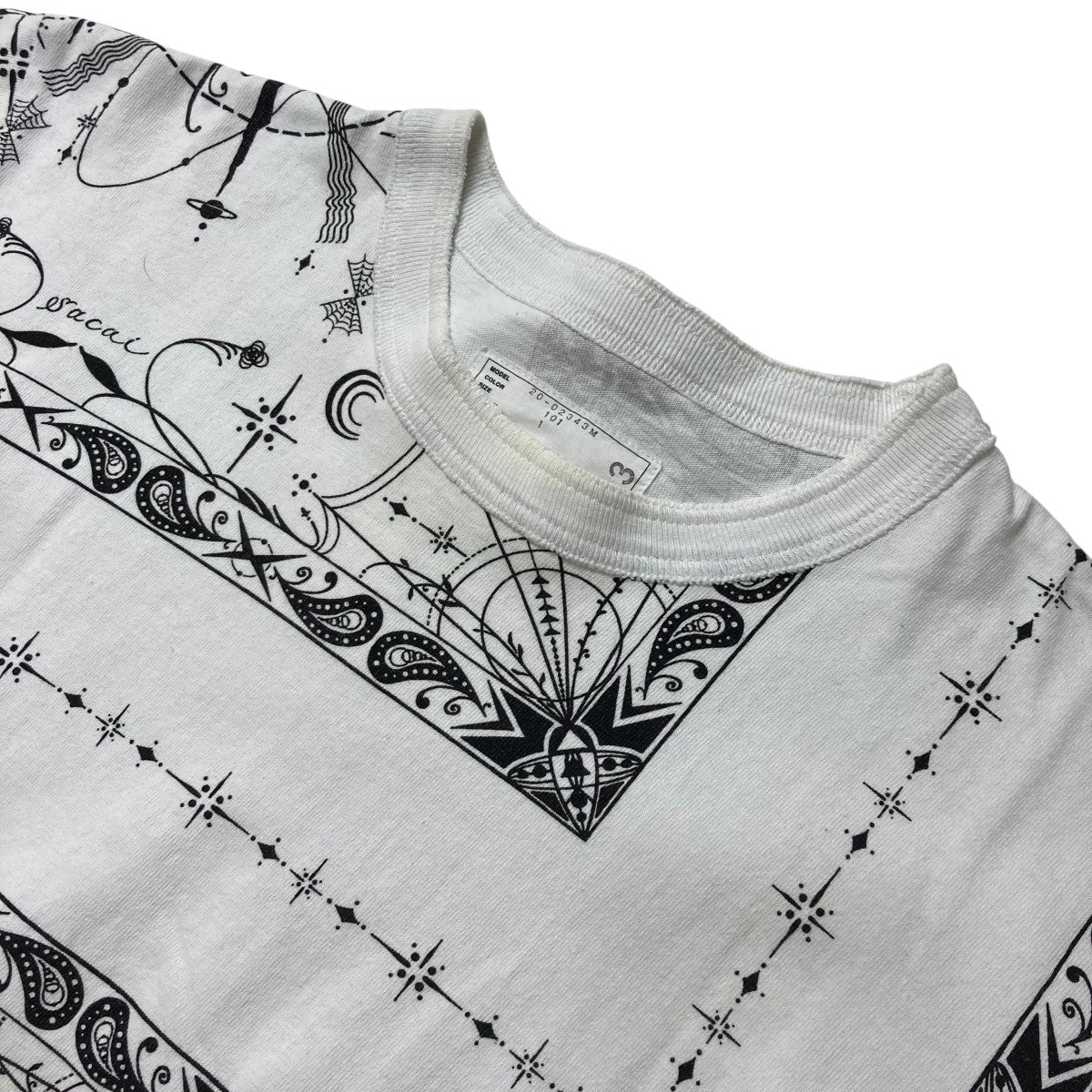 sacai ×Dr.Woo Bandana T-Shirt sacai × dr.woo】Bandana PRINT SHIRT S