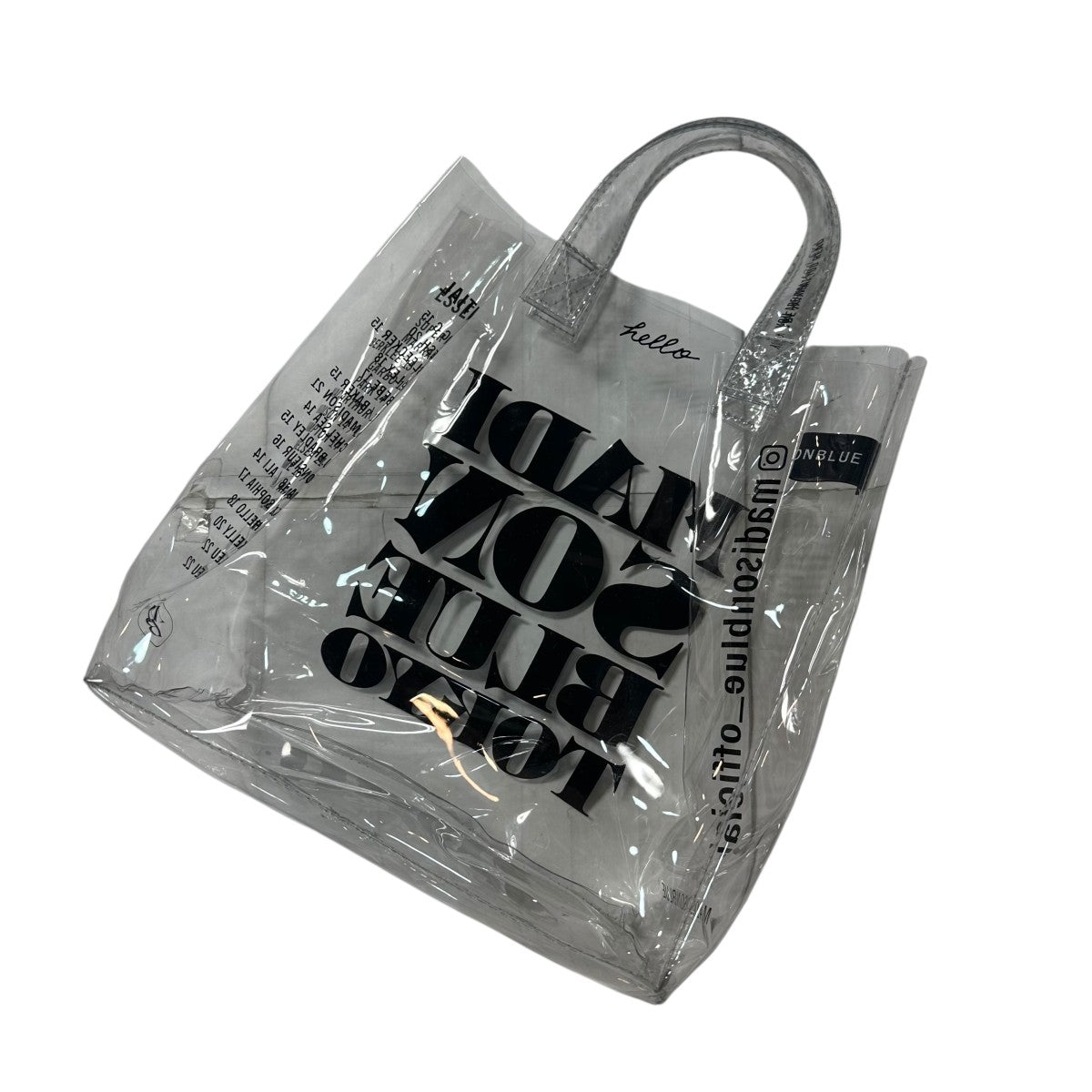 MADISON BLUE(マディソンブルー) GRAMERCY PVC BAGクリア