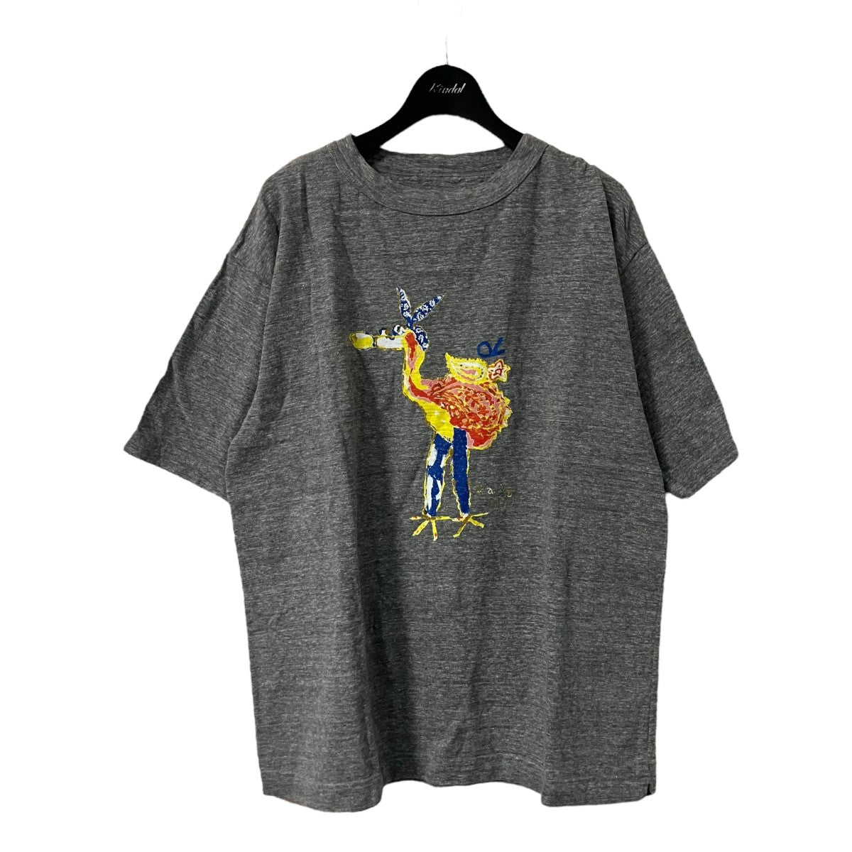 45R フラミングウェイベタッチプリントの90845星Tシャツ　サイズ３　カーキ 45R フラミングウェイベタッチプリントの90845星Tシャツ サイズ