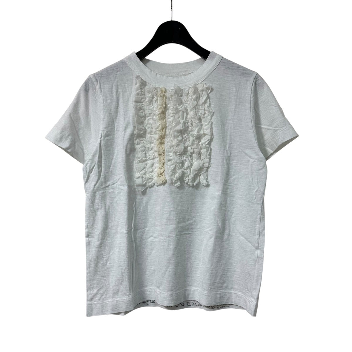 45R カディフリル フリル 切り替え Tシャツ 綿100% サイズ0 ホワイト 綿100％ バックフリル切り替えTシャツ 【Pierrot】【スピード
