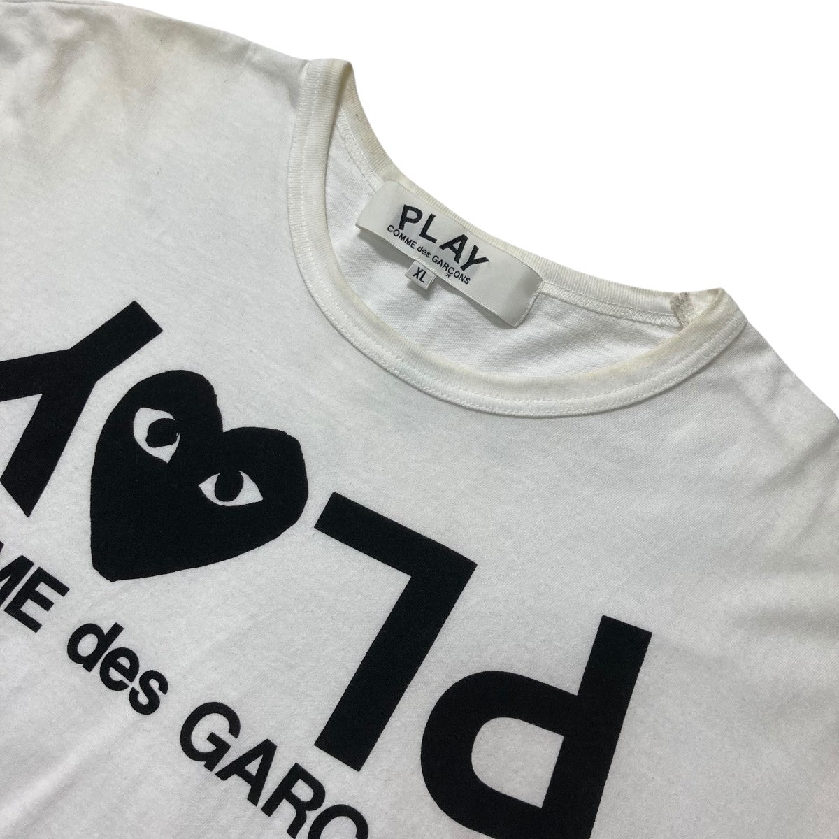 PLAY COMME des GARÇONS 白シャツ XL PLAY COMME des GARÇONS: Unisex Long Sleeve T-Shirt (WHITE