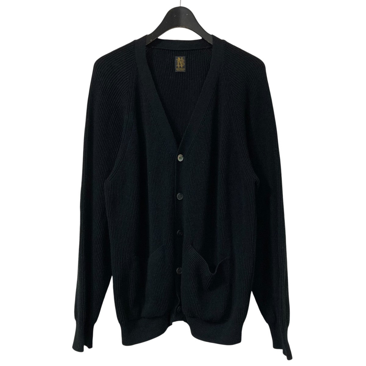 BATONER ブラックカーディガン BATONER(バトナー) 24SSシルクカーディガンBN-24SM-077 BN-24SM