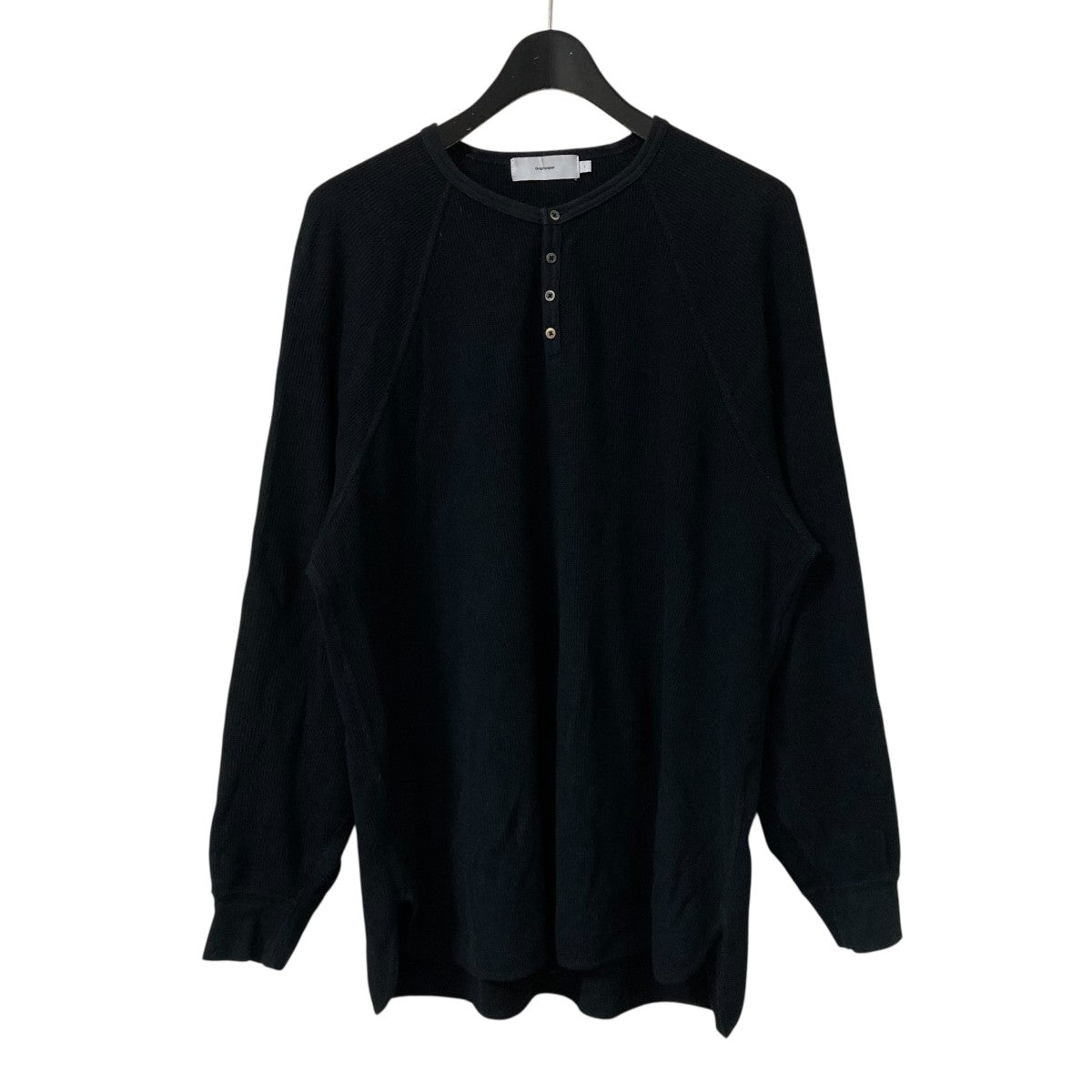 Graphpaper(グラフペーパー) 24SSWaffle L S Henley Neck Tee