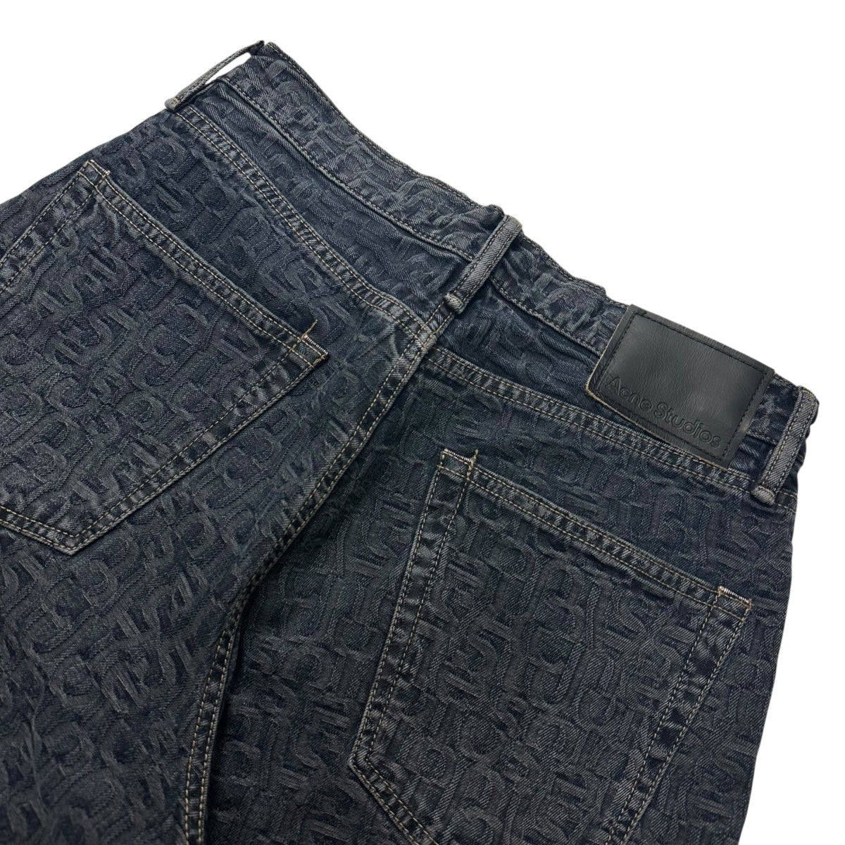Acne Studios デニム1981M MONOGRAMサイズ48 Acne Studios 1981 M FN Monogram Dark Denim 'Blue/Black'
