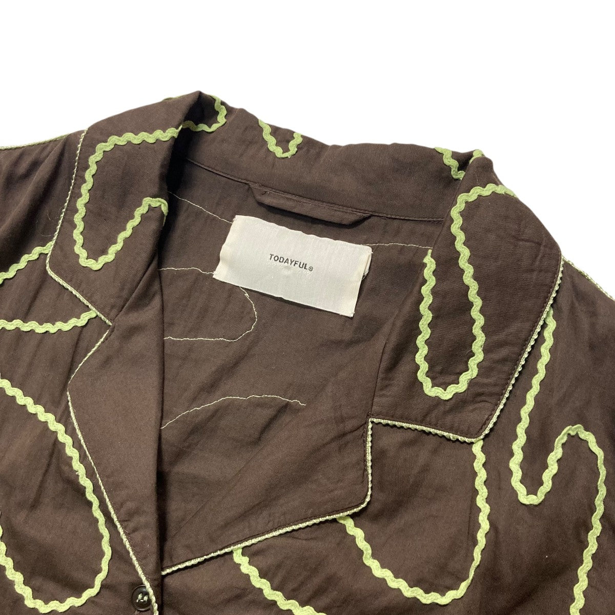 【専用】todayful グローブ&ENOFシャツ TODAYFUL(トゥデイフル) Embroidery Pajamas Shirtsクロップド